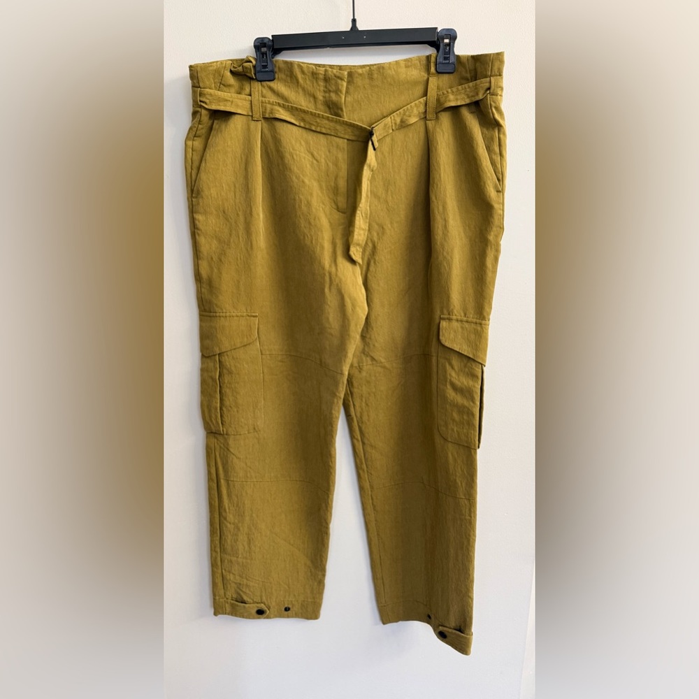 Rag & Bone Tilda Belted Cargo Pant Olive Green Sz 10 Gorpcore Earthy Rustic - Picture 2 of 15